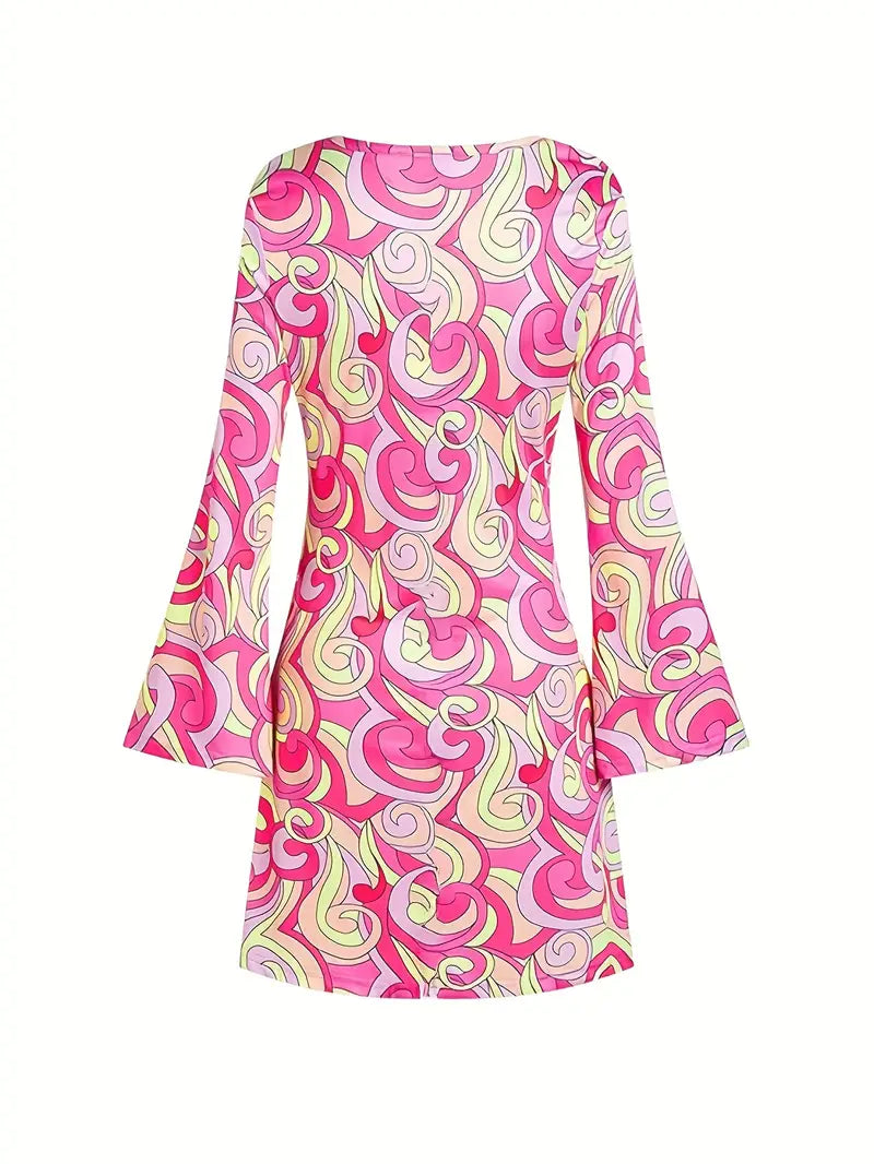 Women’s 70s Retro Hippie Costume Set – 5 Pieces