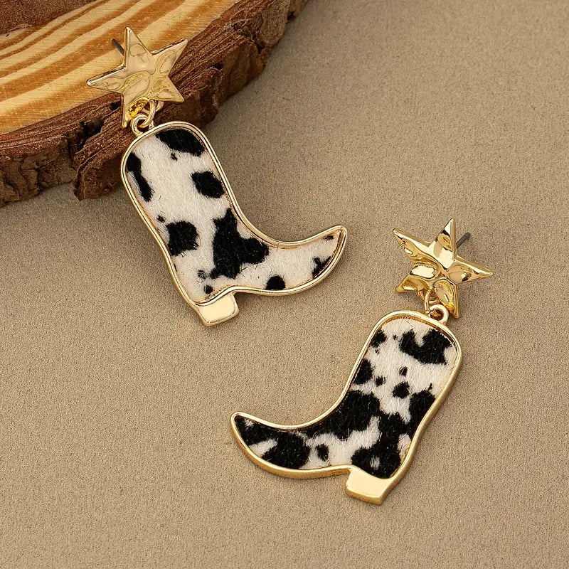 Cowgirl Chic Boot Earrings
