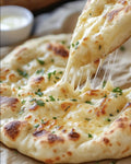 Naan au fromage et aux herbes et à l'ail sans gluten