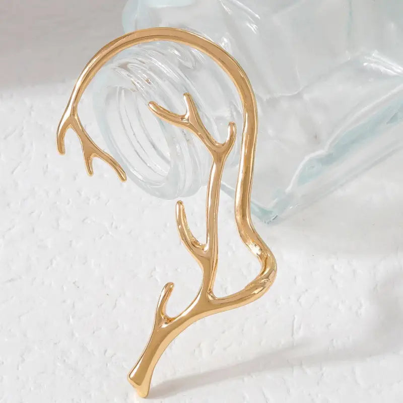 Golden Antler Ear Cuff