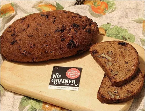 No Grainer Paleo Apricot, Fig & Walnut Loaf or Slice
