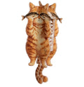 Ginger tabby cat fish claw hair clip