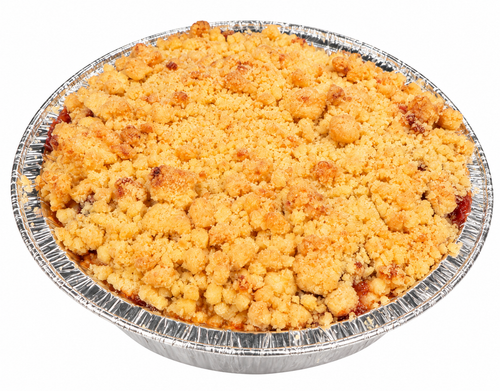 Gluten-free vegan apple crumble with golden crumble topping