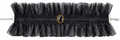 Black ruffled gothic choker