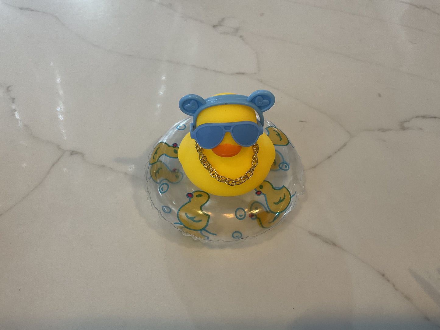 Rubber duck in floatie