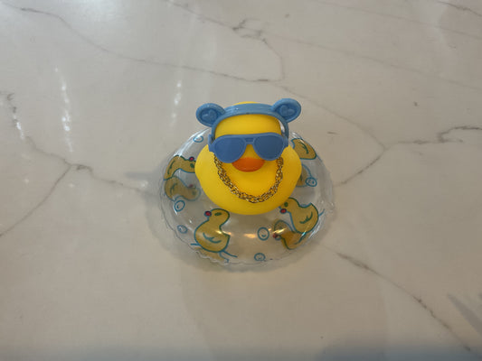 Rubber duck in floatie