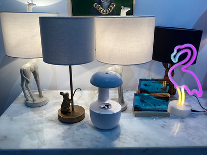 Animal lamps- giraffe, rabbits, flamingo, peacock