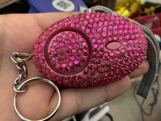 Pink Diamonte Key Chain Light