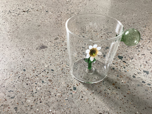 Glasses with animals,flowers and