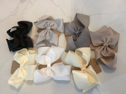 Hair bows ( neutral colours)