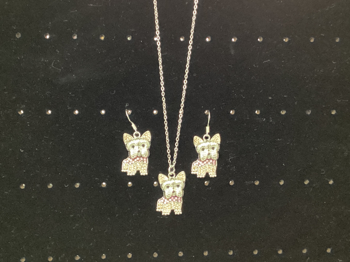 Dog Necklace & Earrings set