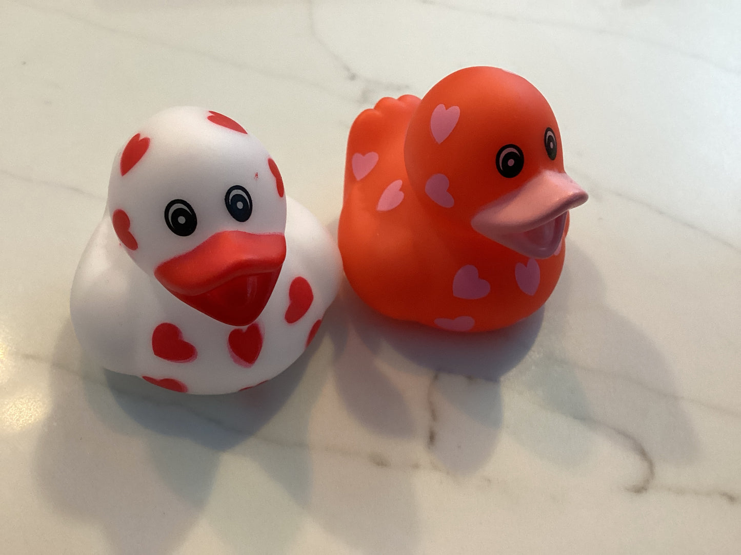 Rubber ducks with hearts