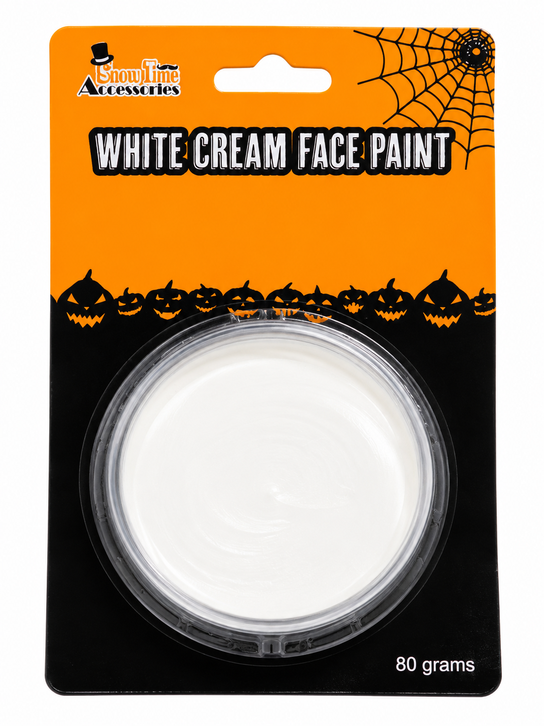 White cream face paint