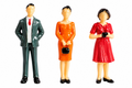 Example only: assorted miniature people figurines, designs vary