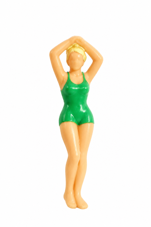 Example only of miniature swimmer figurine; designs vary
