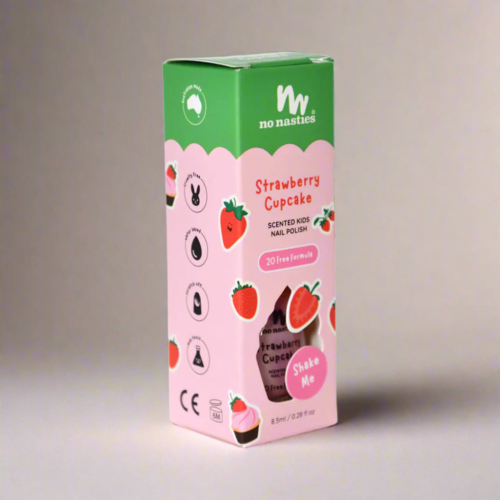 Natural Scented Nail Polish – Strawberry Cupcake