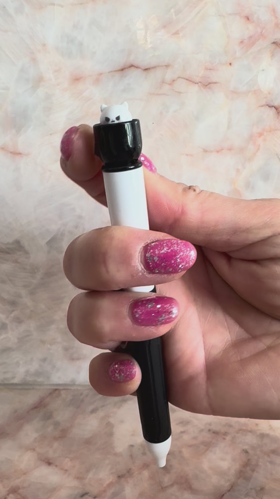 White Cat in Teacup Pen