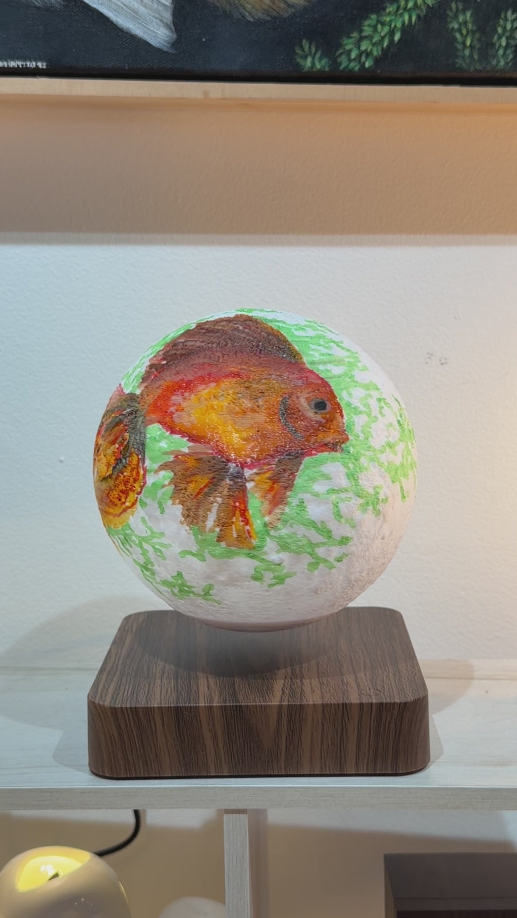Levitating Rotating Goldfish Lamp