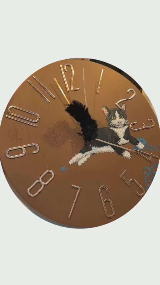 Personalised Hand-Painted Pet Wall Clock – By Kazz