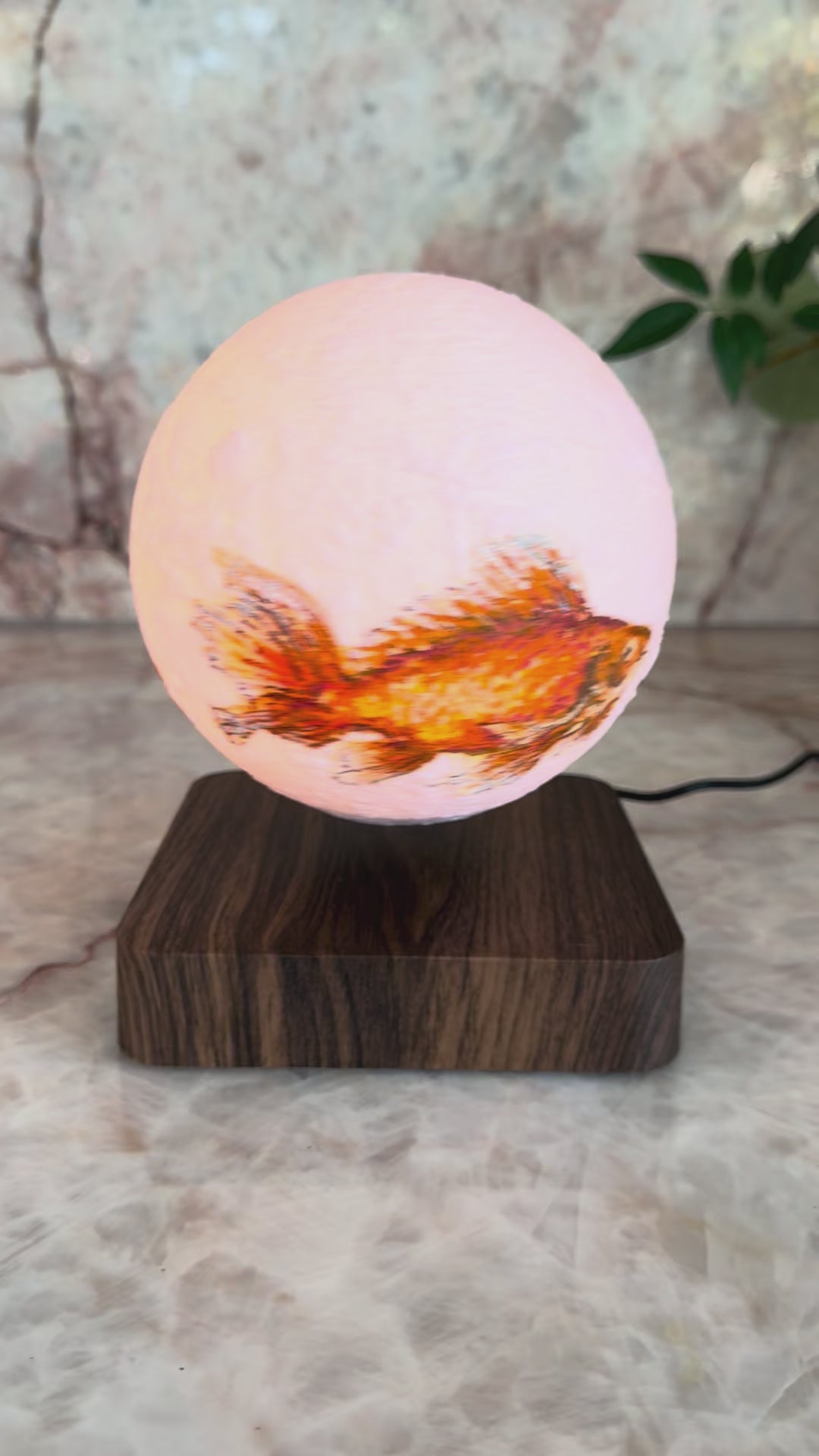 Levitating Rotating Goldfish Lamp