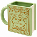 Sage green ceramic Book & Coffee mug