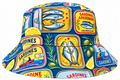 Sardine print polyester bucket hat