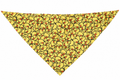 Yellow cartoon duck triangular polyester pet bandana on white background