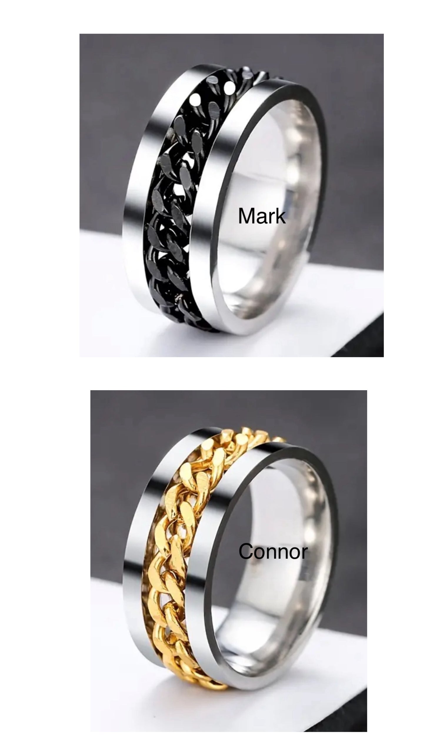 Rotating Chain fidget rings