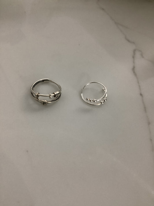 Fidget ring: sterling silver