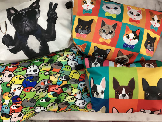 Toiletry bags animal designs