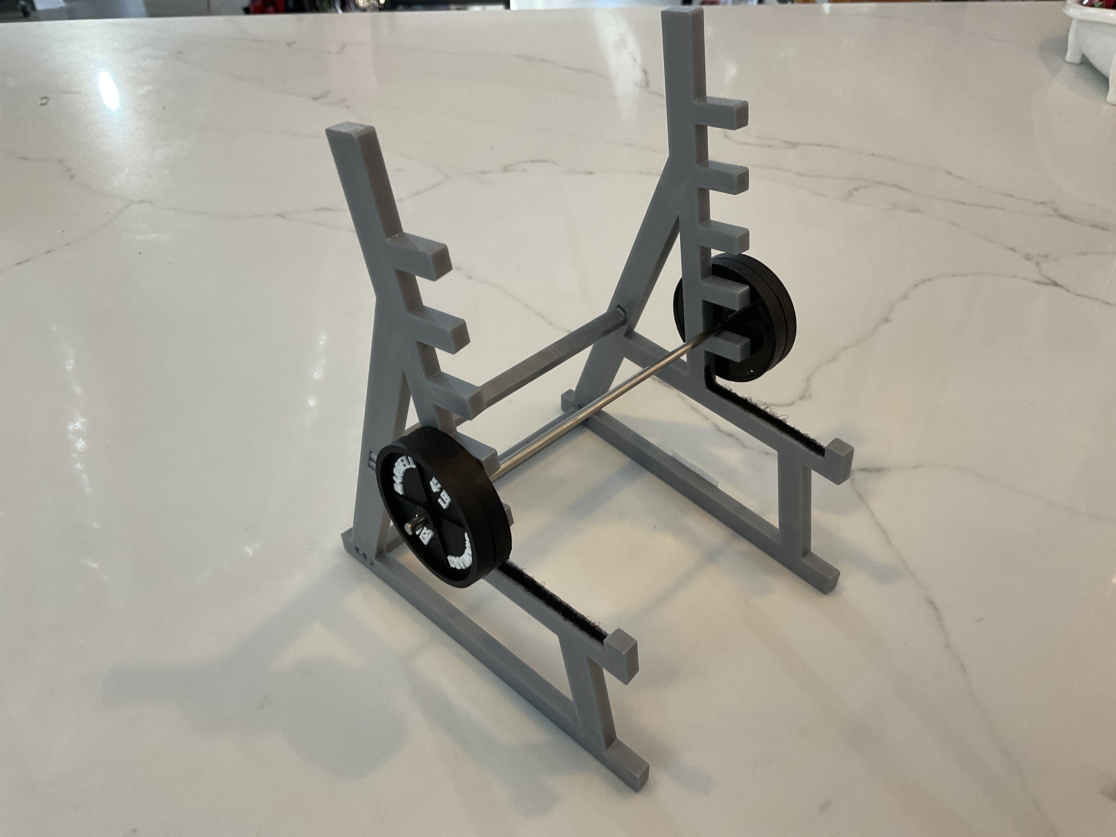 Barbell weights desk organiser (pens)